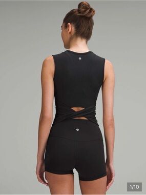 lululemon All It Takes Back-Twist Black Sleeveless Tank Silky Sz 4 OR 6 NWT